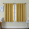 Simplebrand Ava Bright Gold Short Blackout Curtains by Simplebrand