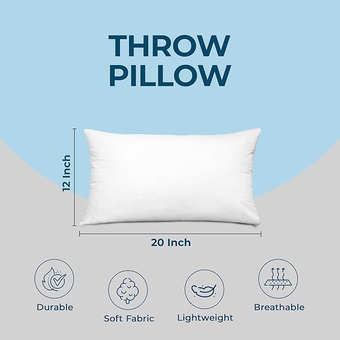 Utopia Bedding Throw Pillows – 12 x 20 Inches Down Alternative Pillows - Image 4