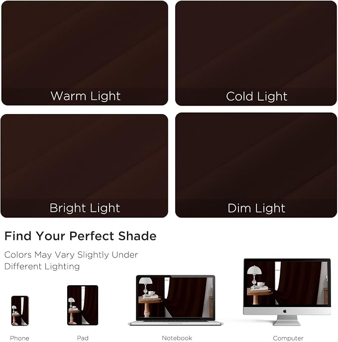 CUCRAF Blackout Curtains 63 inch Length 2 Panels Set, Rod Pocket Room Darkening - Image 4