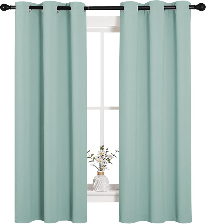 NICETOWN Kitchen Curtain Panels Blackout Draperies, Thermal Insulated Solid - Image 2