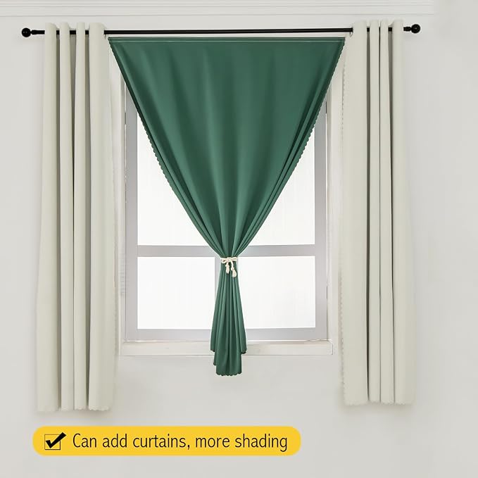 Blackout Curtains for Bedroom Sticky Curtain Blackout Window Cover Self - Image 9