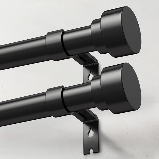 IFELS 2 Pack Heavy Duty Curtain Rods by IFELS