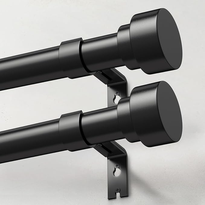 IFELS 2 Pack Heavy Duty Curtain Rods by IFELS