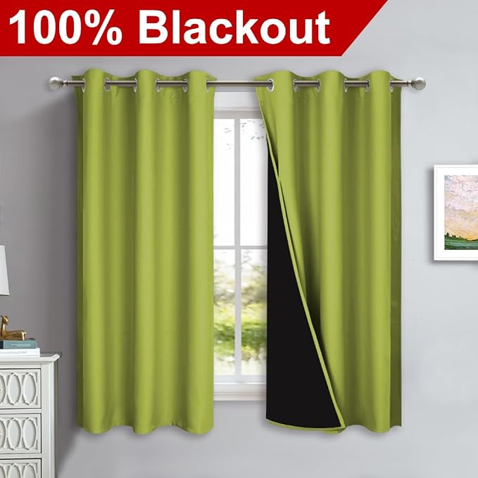NICETOWN 100% Blackout Short Curtains - Image 2