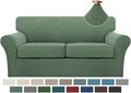 Turquoize 3 Piece Sofa Covers for 2 Cushion Couch Sofa Slipcover Soft Couch by Turquoize