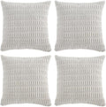 Fancy Homi 4 Packs Pure White Decorative Throw Pillow Covers 16x16 Inch by Fancy+Homi