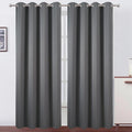 LEMOMO Blackout Curtains 52 x 90 Inch Long Frost Grey Curtains Set of 2 Panels by Lemomo