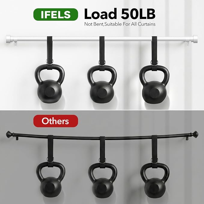 IFELS 2 Pack Heavy Duty Curtain Rods - Image 4
