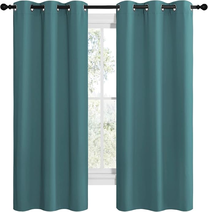 NICETOWN Kitchen Blackout Curtains 48 inches Long, Thermal Insulated Solid - Image 2