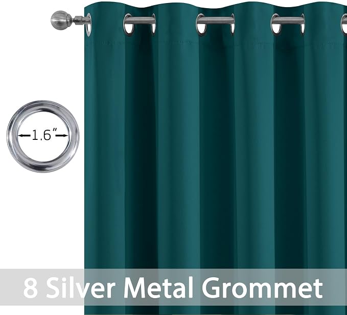 Yakamok Blackout Curtains for Bedroom 2 Panels Set 72 Inch Length Thermal - Image 2