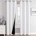 ChrisDowa White 100% Blackout Curtains by ChrisDowa