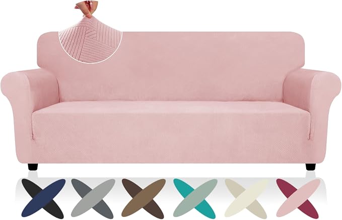 ZNSAYOTX Super Stretch Sofa Cover, New Striped Sofa Covers Fitted Slipcovers by ZNSAYOTX