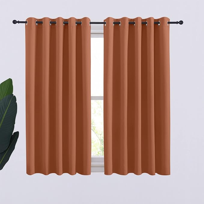 NICETOWN Thermal Insulated Burnt Orange Curtains Blackout Draperies, Window by NICETOWN