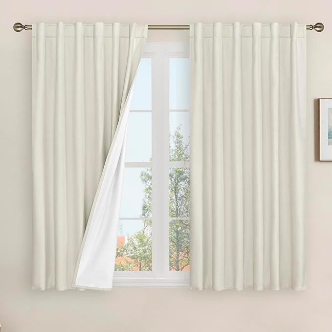 Linen 100% Blackout Window Curtains by LAMIT