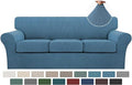 Turquoize 4 Piece Sofa Covers For 3 Cushion Couch Sofa Slipcover Soft Couch by Turquoize