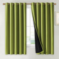 NICETOWN 100% Blackout Lined Curtains, Fresh Green, 1 Pair, 2 Thick Layers by NICETOWN