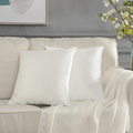 GIGIZAZA Ivory Velvet Decorative 18x18 Throw Pillow Covers by GIGIZAZAFocusingonhomedecoration