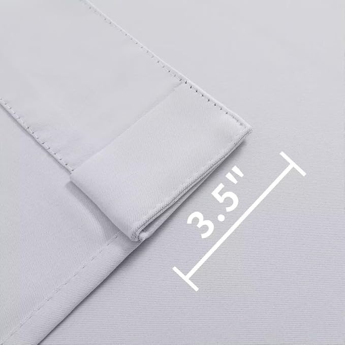 Joydeco 108 Inch 60% Blackout White Curtains 2 Panels, Elegant Soft Sheer - Image 4