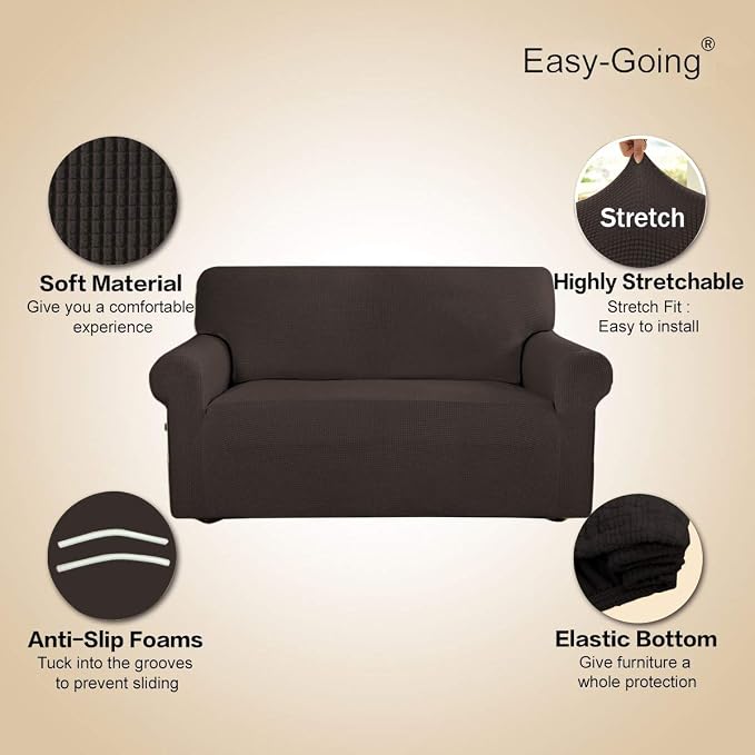 Easy-Going Stretch Sofa Slipcover 1-Piece Sofa Cover Furniture Protector Couch - Image 3