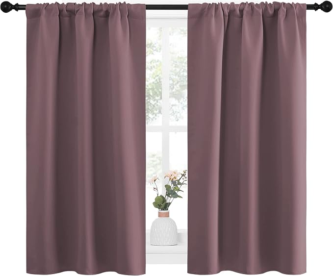 NICETOWN Kitchen Curtains, Short Blackout Curtains & Drapes, Small Window - Image 2