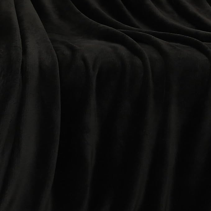 JIAHANNHA Black Throw Blanket Fleece Blanket Throw Size, Super Soft Cozy Plush - Image 5