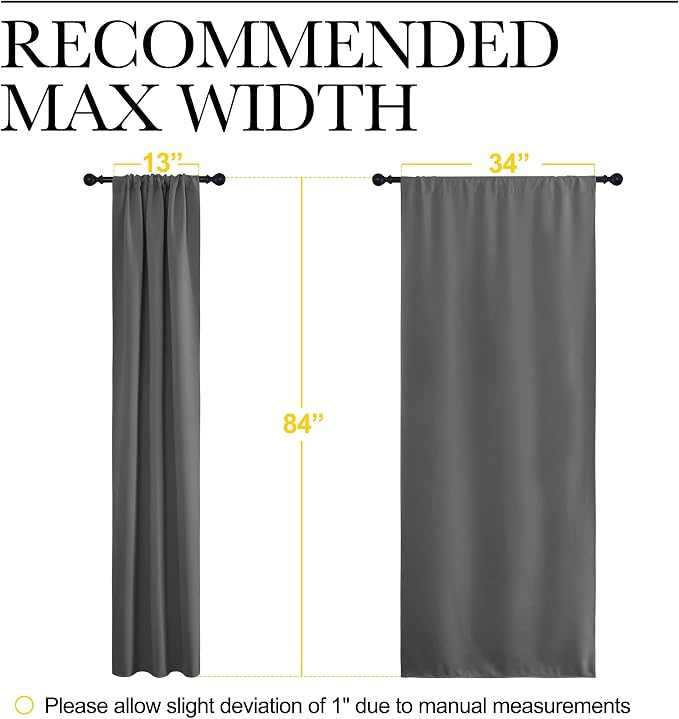 NICETOWN Grey Window Curtains for Bedroom - Image 6