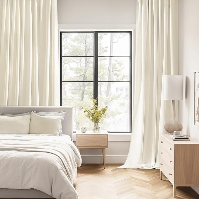 MIULEE Birch Back Tab Blackout Curtains 102 Inch Long 2 Panels Set - Image 2