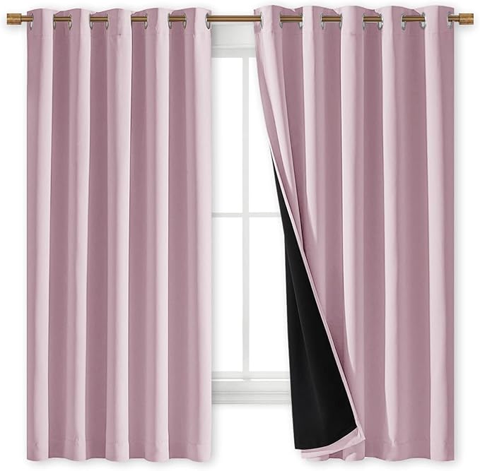 NICETOWN 100% Blackout Window Curtain Panels, Heat and Cold Blocking Drapes - Image 3
