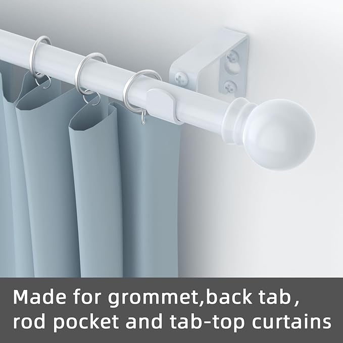 GXOACKJ 2 Pack White Curtain Rods - Image 3