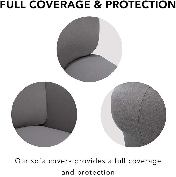 PureFit Super Stretch 4 Seater Sofa Slipcover – Spandex Non Slip Soft Couch - Image 3