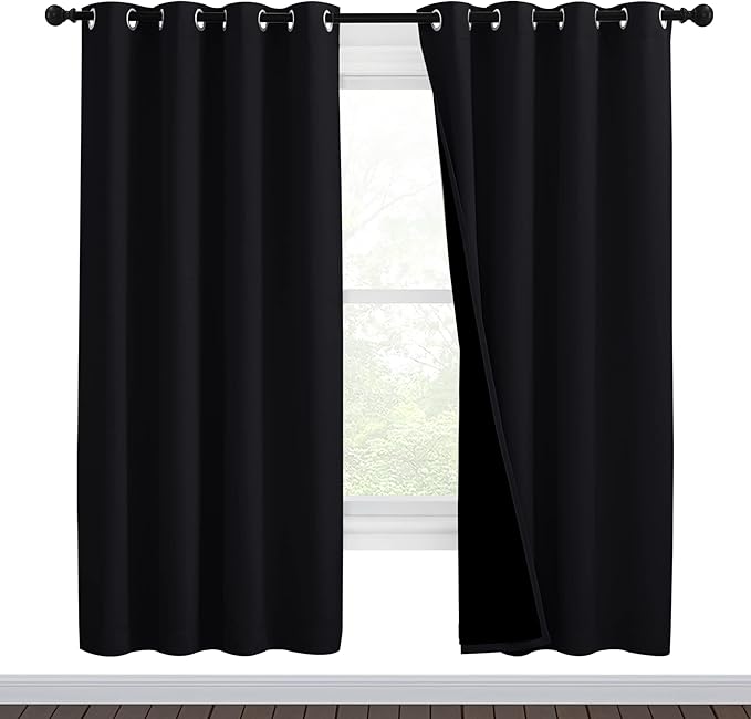 NICETOWN High-End Thermal Curtains, Full Blackout Curtains 72 Inches Long by NICETOWN