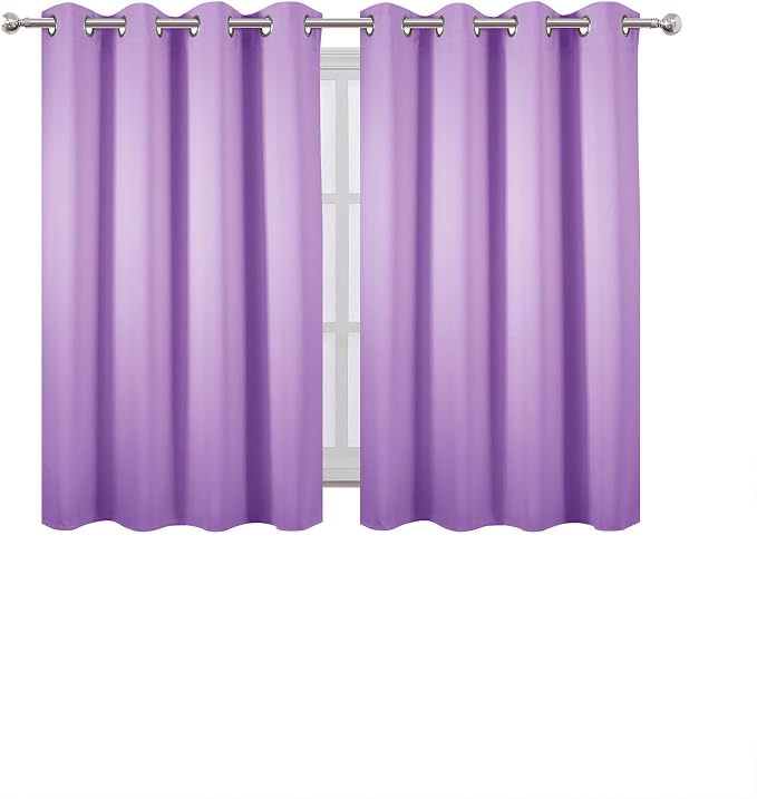 LEMOMO Blackout Curtains 52 x 45 inch Lavender Curtains Set of 2 Panels/Thermal - Image 2