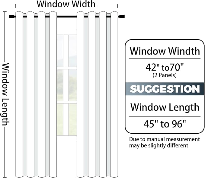 Yakamok 100% Blackout Curtains 84 Inch Length 2 Layers, Light Blocking Thermal - Image 7