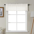 Gwine Ivory Valances for Windows, Small Light Filtering Rod Pocket Cafe Valance by Gwine