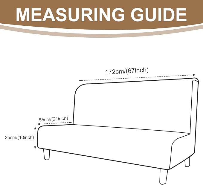 U-NICE HOME Stretch Futon Cover Armless Bed Slipcover - Image 6