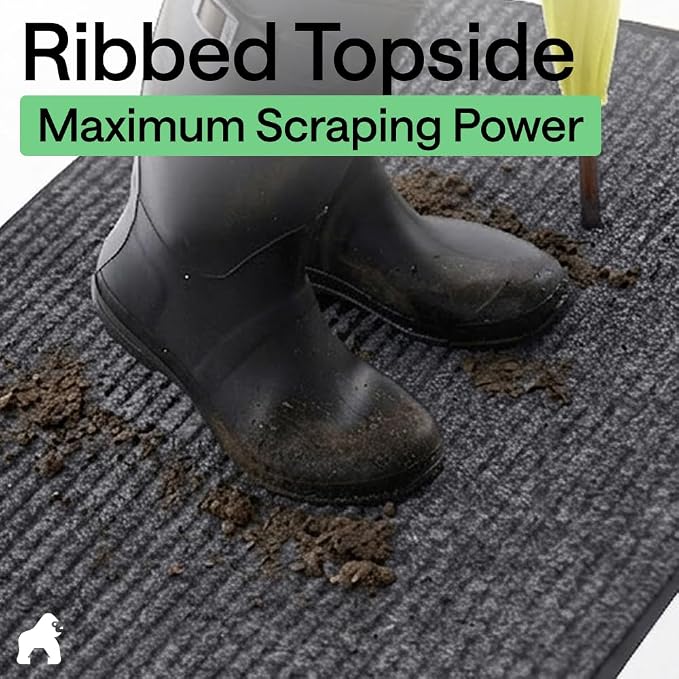 GORILLA GRIP Waterproof Traffic Guard Door Mat, 72x48 Indoor Outdoor Durable - Image 4