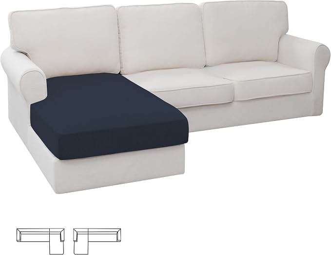 Easy-Going Stretch Sectional Couch Covers 1 Piece Chaise Lounge Slipcover L by Easy-Going