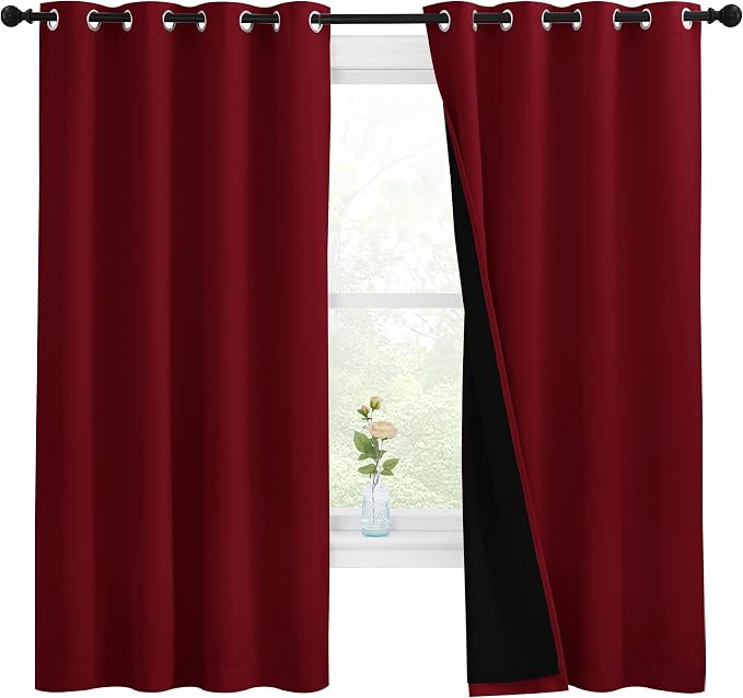 NICETOWN 100% Blackout Cold Blocking Curtain Panels, Thermal Insulated Curtains by NICETOWN