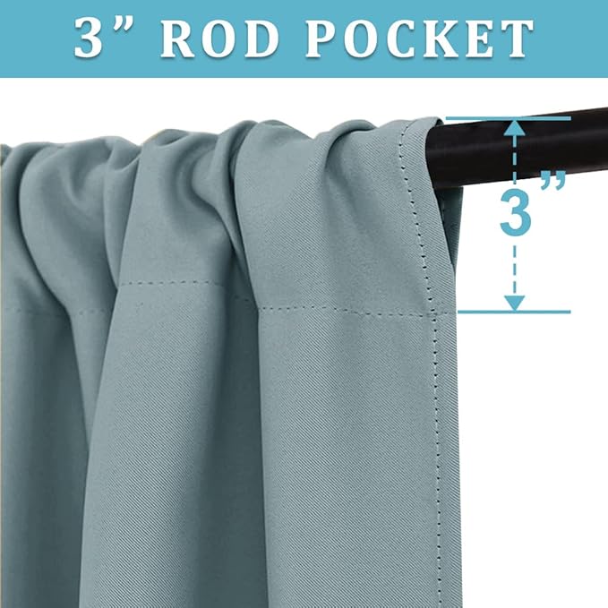 RYB HOME Cafe Blackout Curtains 24 inch Length, RV Curtains - Image 2