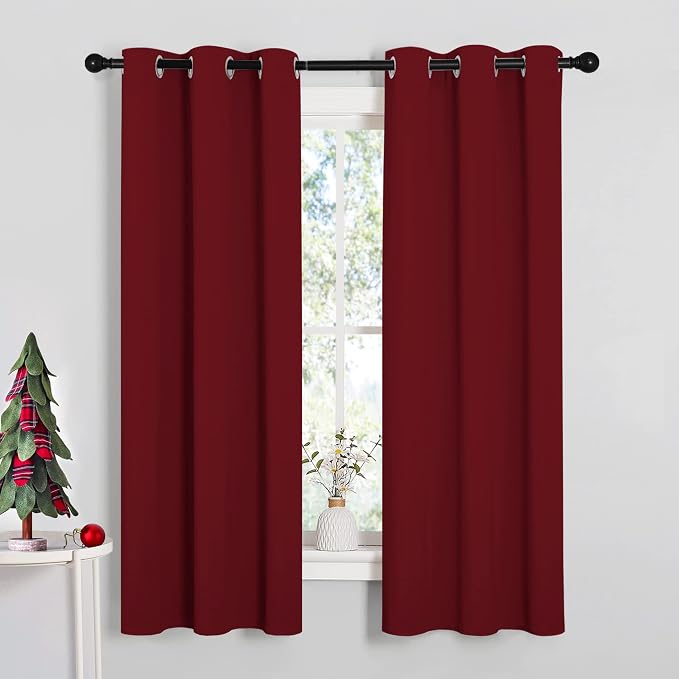 NICETOWN Christmas Window Curtains Blackout Drapes, Thermal Insulated Solid by NICETOWN
