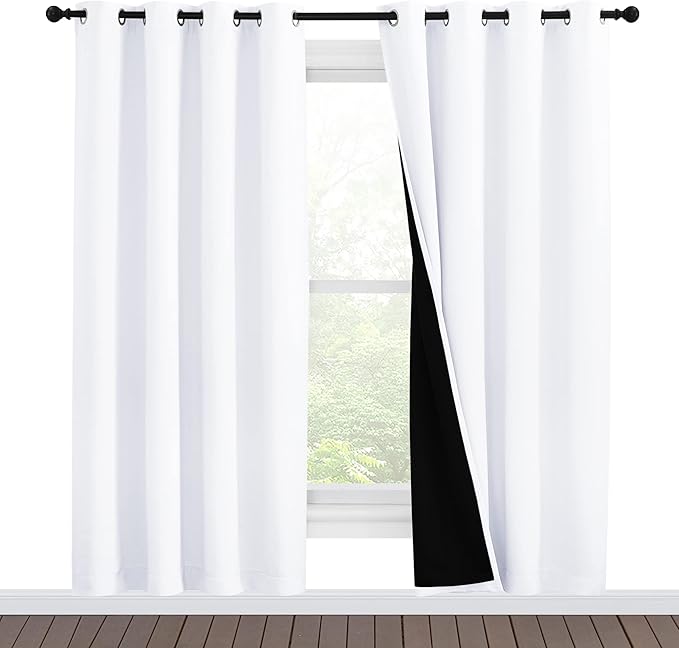 NICETOWN 100% Blackout Window Curtain Panels, Full Light Blocking Drapes by NICETOWN