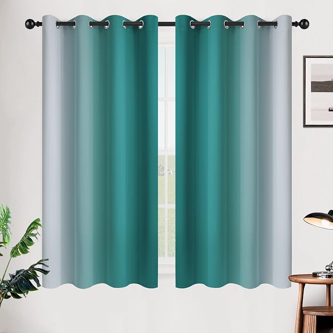 SimpleHome Ombre Room Darkening Curtains 54 inches Length - Image 2