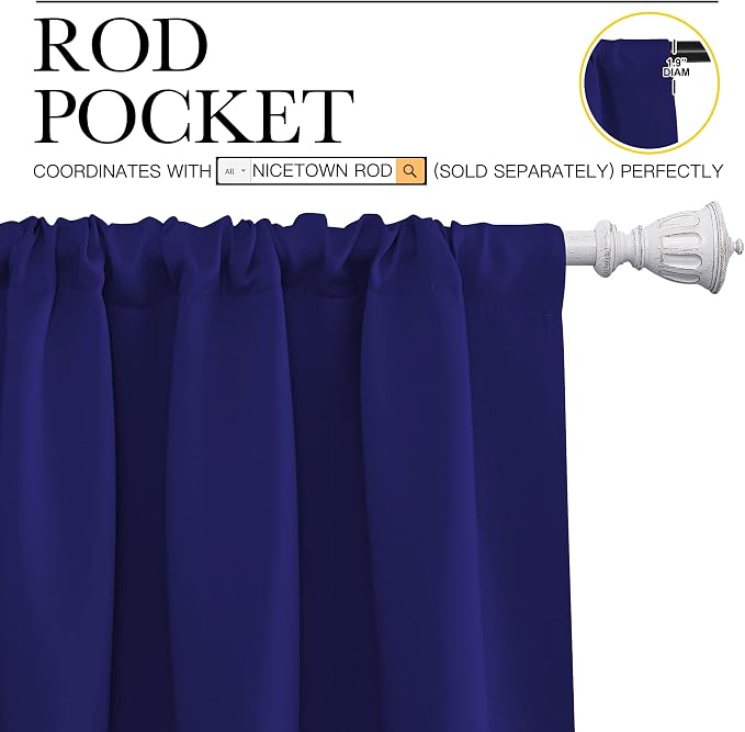 NICETOWN Bedroom Curtains Blackout Draperies - Image 3