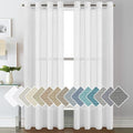 H.VERSAILTEX White Linen Sheer Curtains by HVERSAILTEX