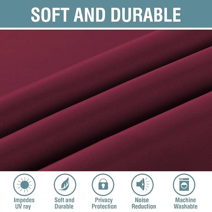H.VERSAILTEX Light Blocking Blackout Curtains Window Treatment Thermal - Image 4