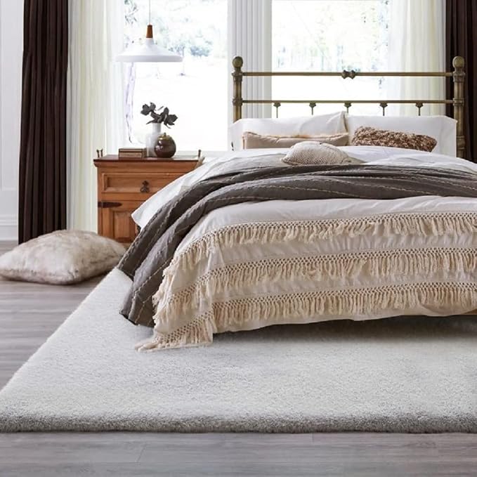 ORINOVA Silver Grey Plush Washable Area Rugs 8x10 Shag Rugs - Image 3