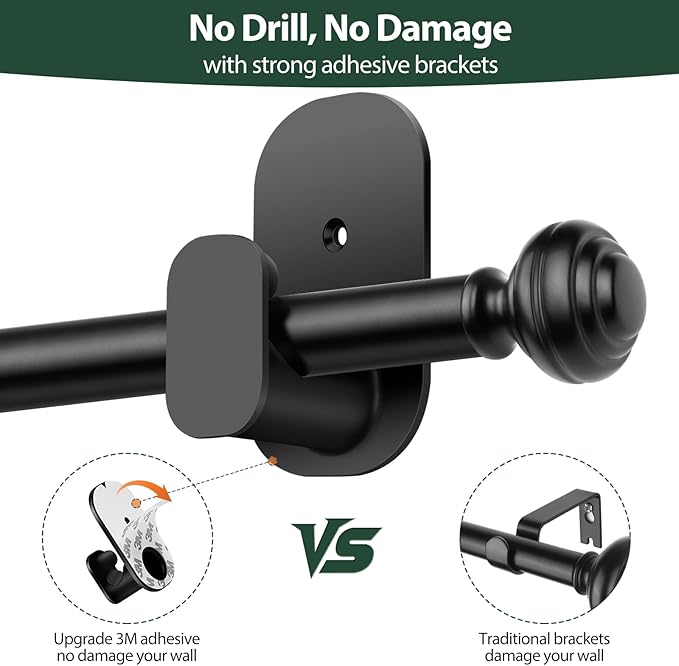 KAMANINA Curtain Rods No Drilling - Image 5