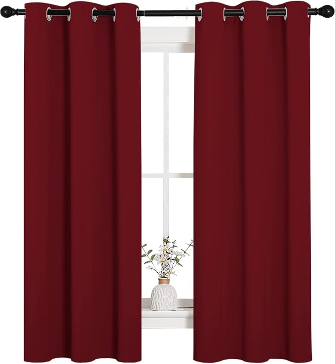 NICETOWN Christmas Window Curtains Blackout Drapes, Thermal Insulated Solid - Image 2