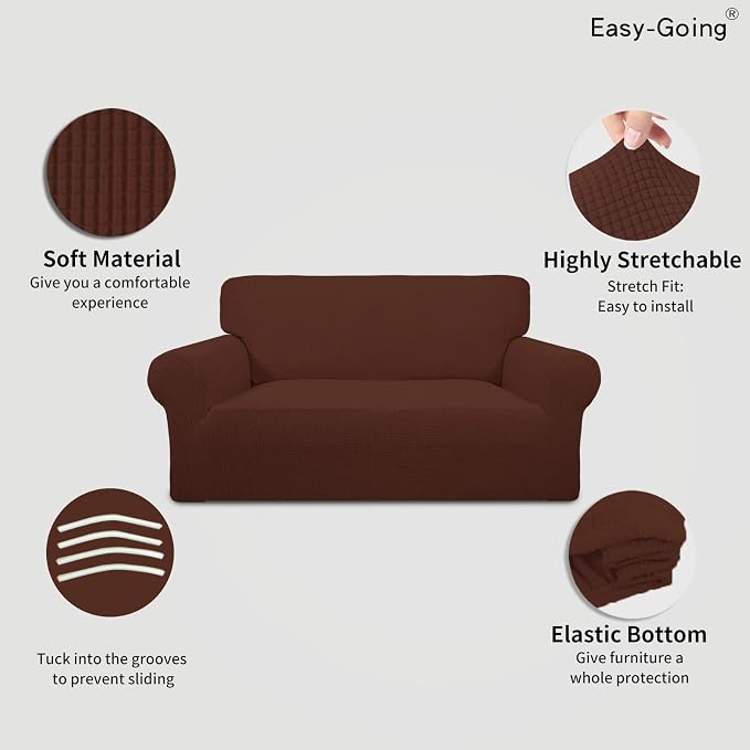 Easy-Going Stretch Loveseat Slipcover 1-Piece Sofa Cover Furniture Protector - Image 3