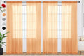 SpaceDresser Beige Sheer Curtains 4 Panels Rod Pocket Semi-Sheer Curtain 63 by SpaceDresser